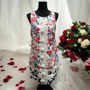Eliza J sleeveless floral dress. Unique and great quality.